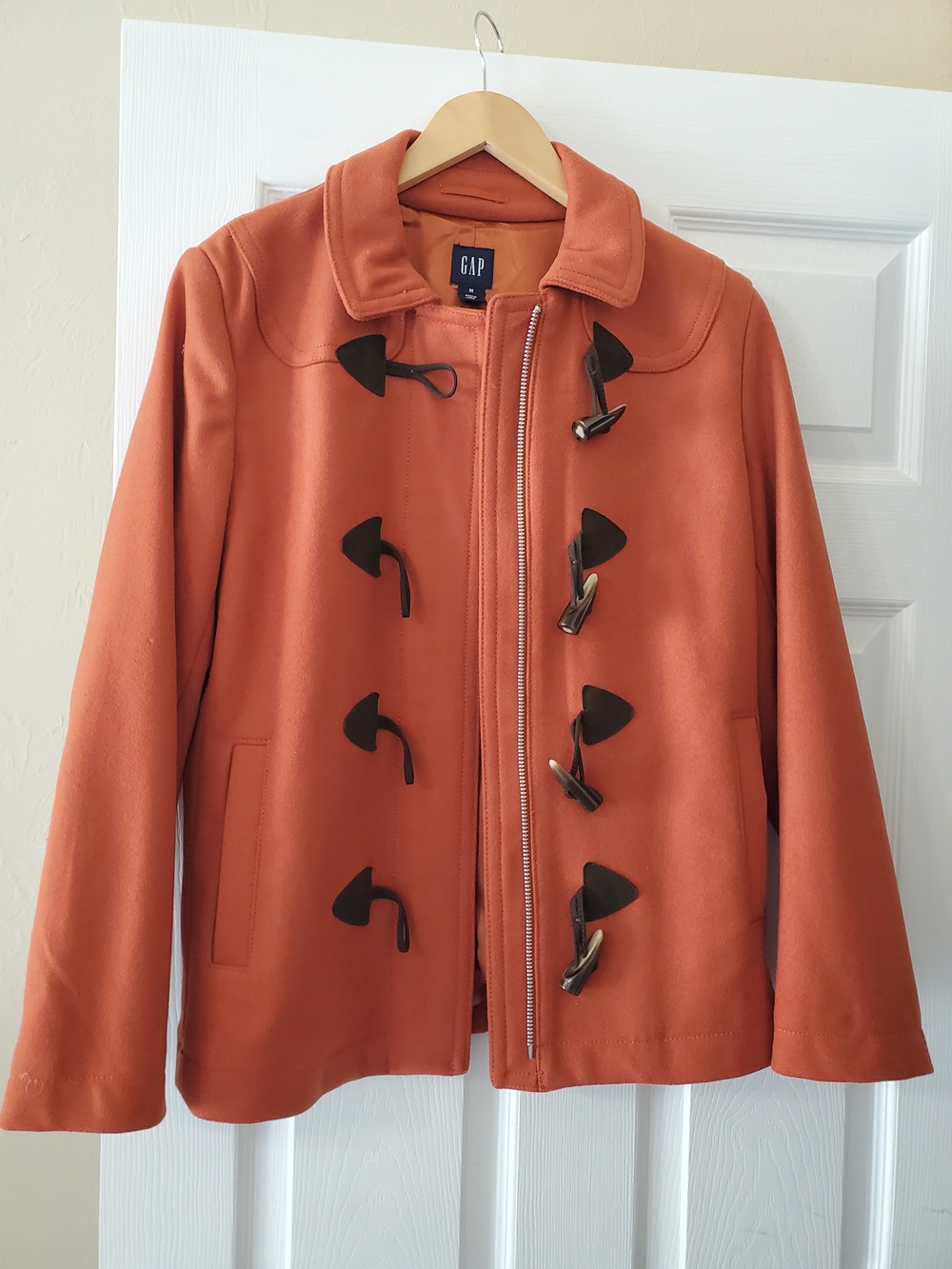 GAP Burnt Orange Toggle Pea Coat